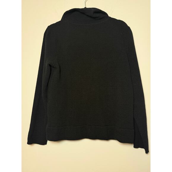 Chicos Black Asymmetrical Zip Jacket Size 1/M8 Gold Hardware - Picture 3 of 6